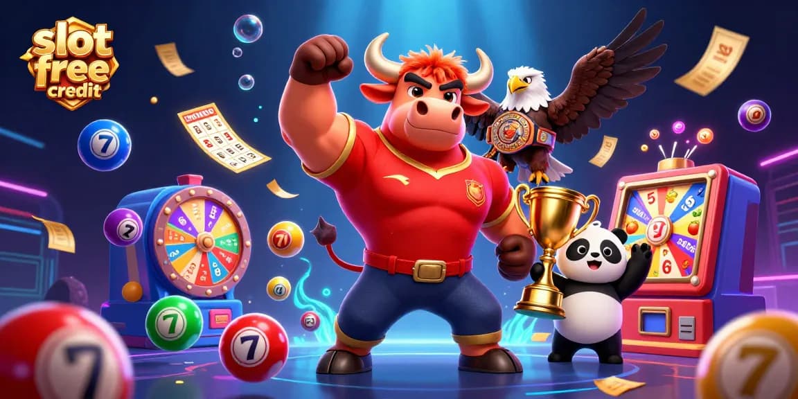 Engage with slot free credit promotions in this dynamic casino-themed 3D illustration.