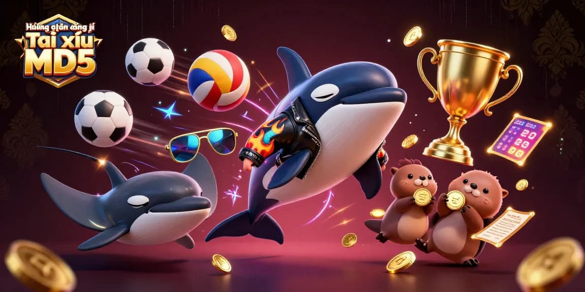 Engage in Hướng dẫn đăng ký Tài xỉu MD5 with vibrant characters amidst dynamic gaming elements.