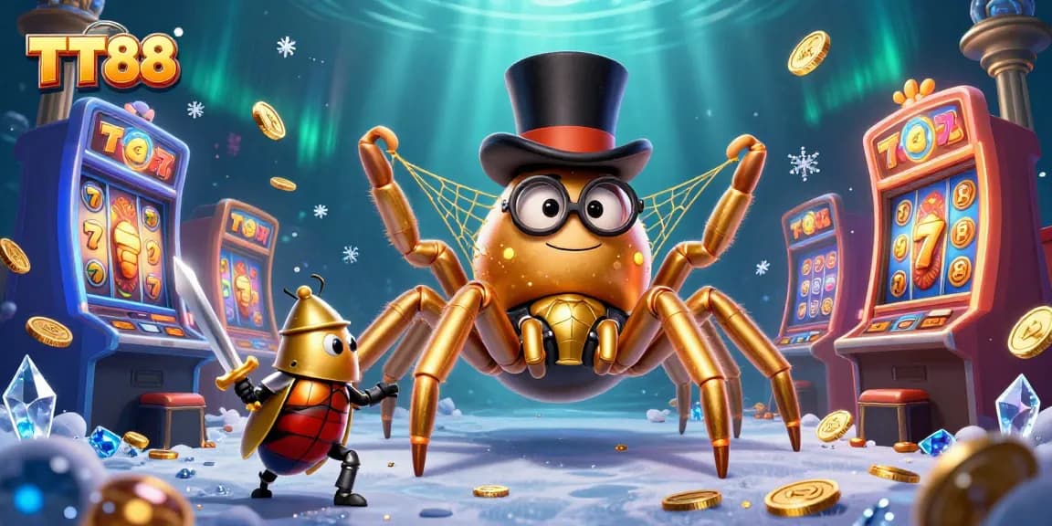 Experience thrilling gameplay at TT88 with vibrant slot machines and charming characters.