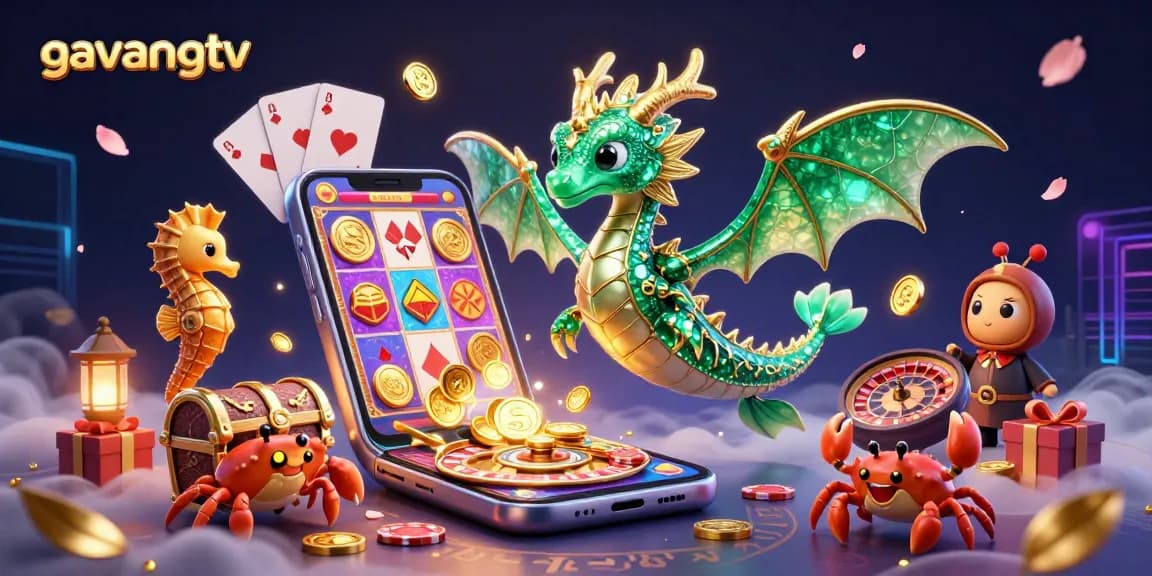 Enhance your gameplay with gavangtv featuring dynamic casino elements and a whimsical sea dragon.