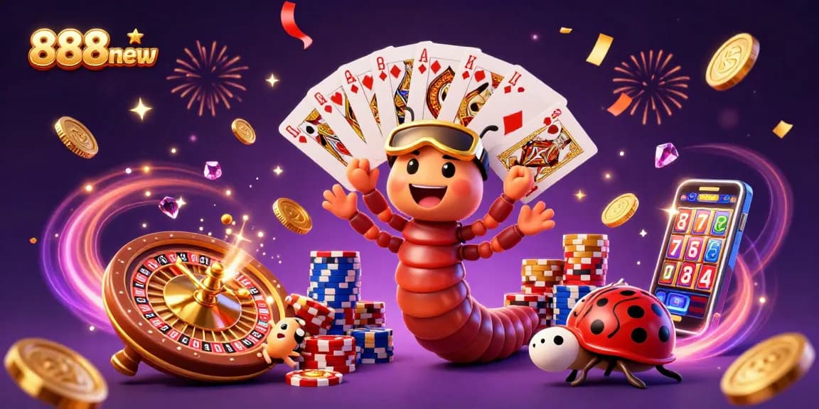Win big at 888new with vibrant games and engaging casino action, featuring colorful characters and dazzling effects.