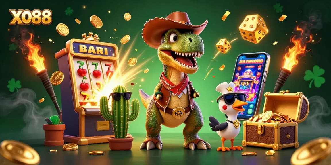 Spin the reels with XO88's exciting casino games and vibrant winning animations.