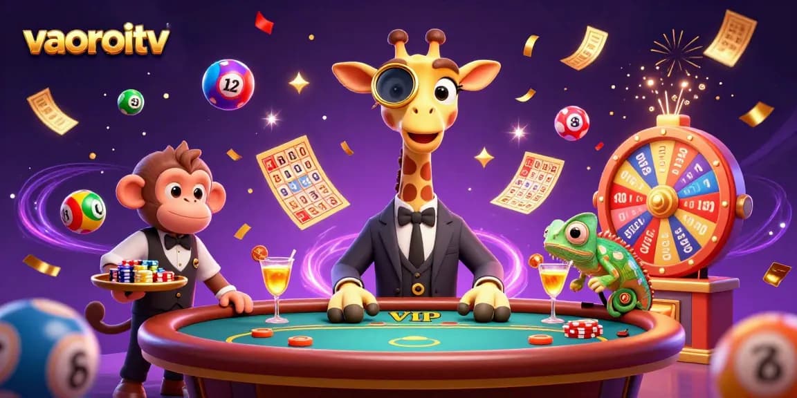 Engage in thrilling gaming at vaoroitv with high-energy 3D illustration showcasing casino excitement.