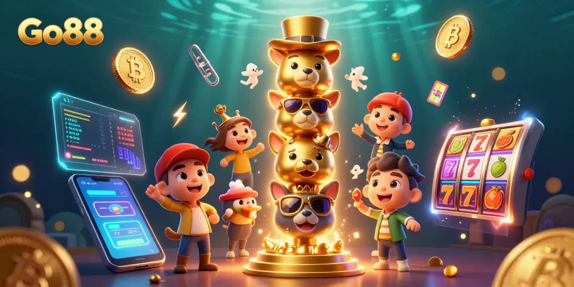 Experience the thrilling Go88 gaming adventure with vibrant slots and crypto elements!