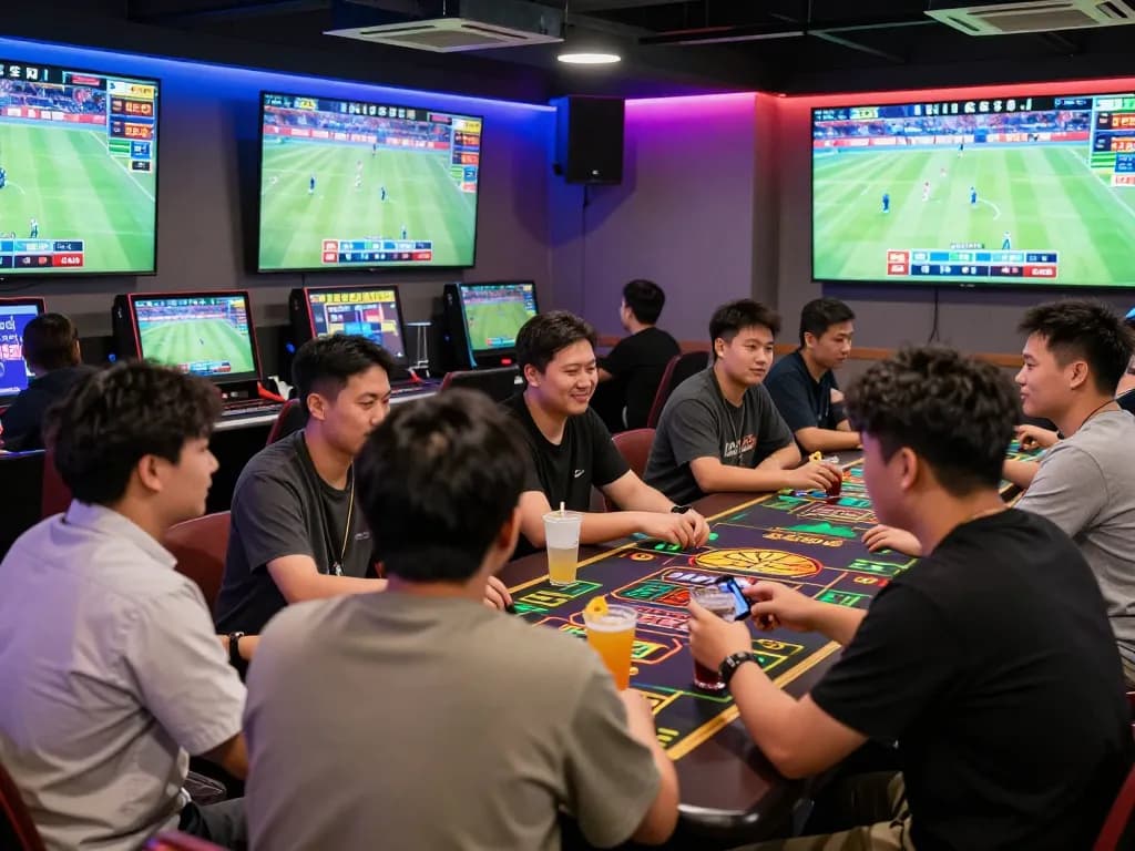 Exciting live betting session at trang chủ o8 with friends enjoying diverse games and vibrant atmosphere.
