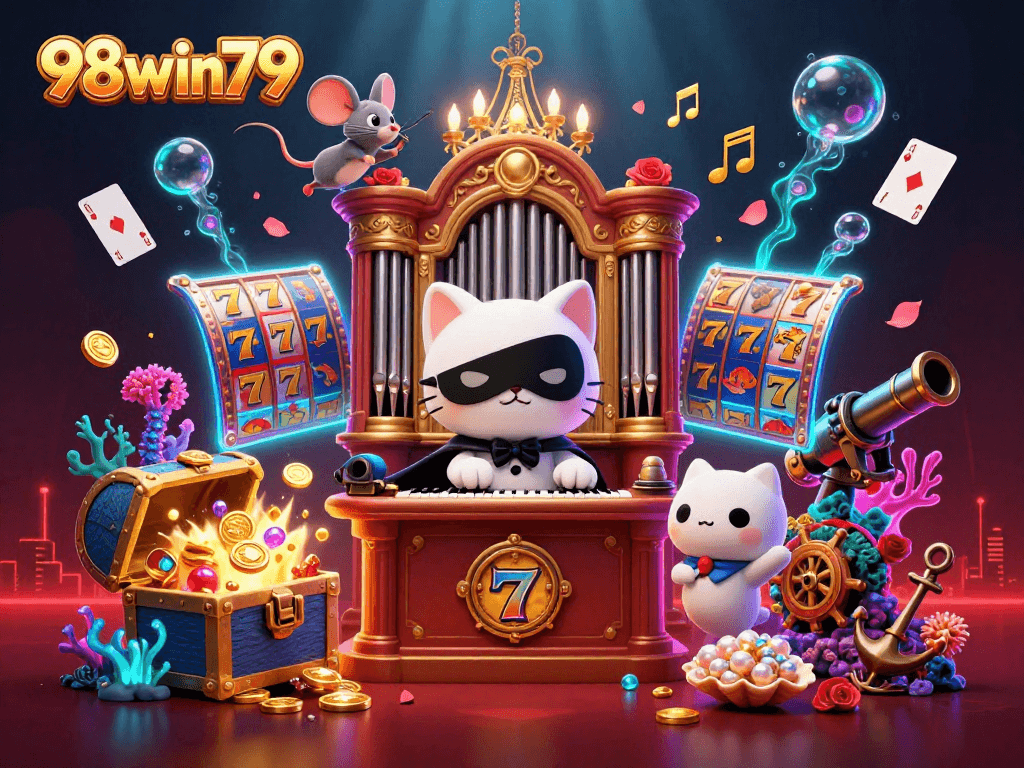 Experience thrilling spins at 98win79 with a lively casino scene and exciting game elements.