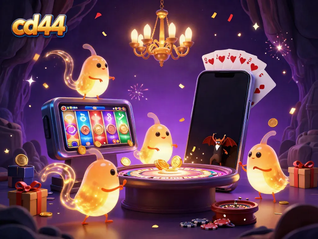 Illuminating the excitement of casino play, CD44 glowworms light up a vibrant cave casino.