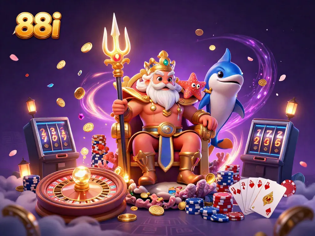 Experience thrilling gaming with 88i's captivating slot games amidst a vibrant casino scene.