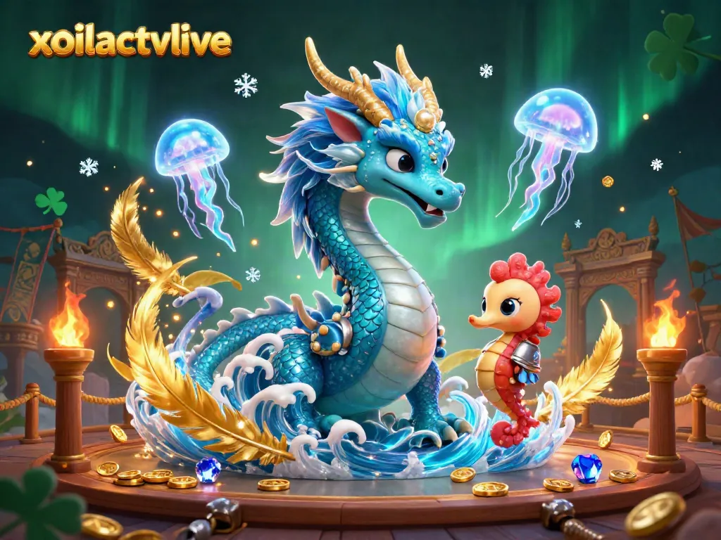 Experience thrilling sports betting with xoilactvlive featuring dynamic dragons and colorful jellyfish in action.