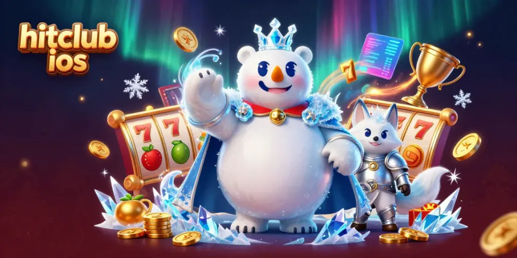Experience thrilling gameplay with hitclub ios, featuring a magical polar bear and fox in a dynamic casino scene.