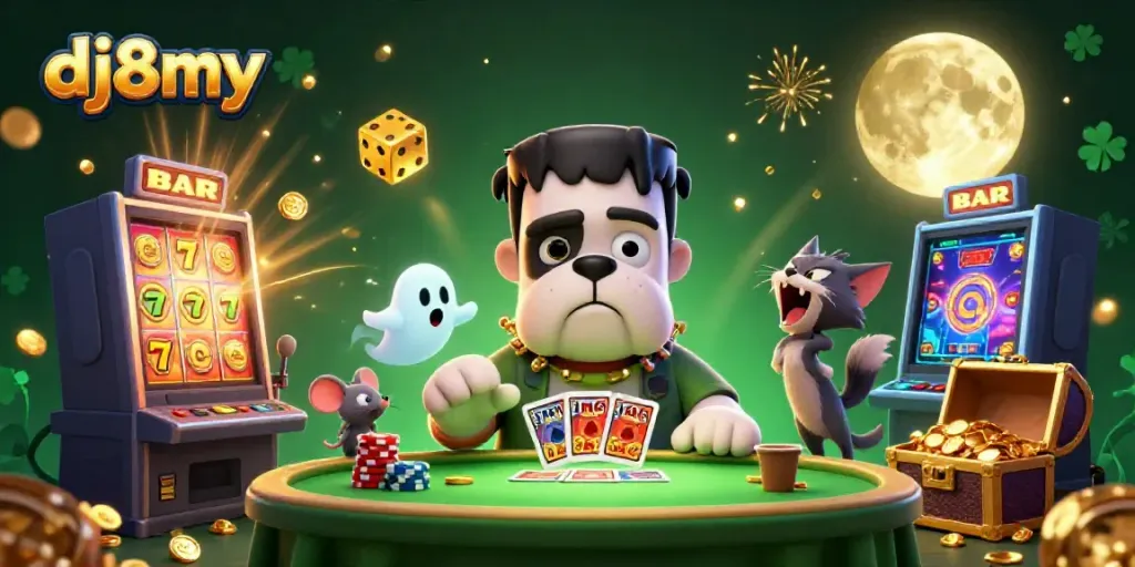 Engage with thrilling casino action at dj8my with lively characters and abundant game elements.