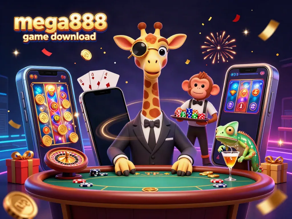 Experience the thrill of mega888 game download with vibrant casino characters and action!