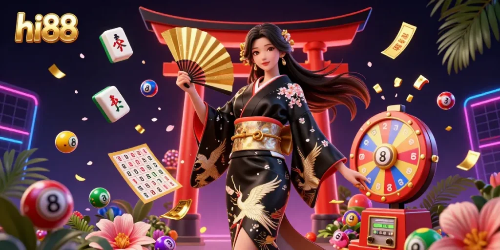 Experience hi88's vibrant casino action with a stunning Asian inspiration in a dynamic gambling scene.